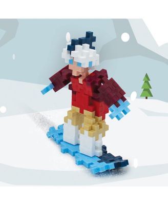 Plus-Plus Mini Building Toy Snowboarder, Travel-Friendly, For Ages 5+, 70 pc.