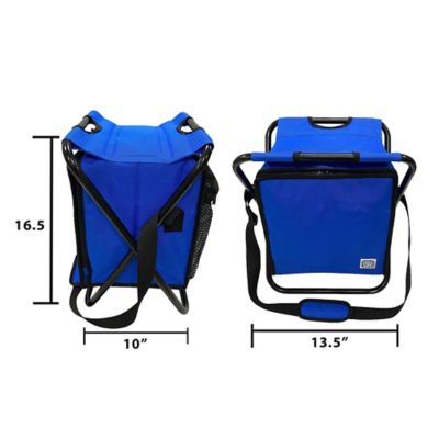 Image showing 5 th Chill Out! 12-Can Frigi-Chair Soft-Sided Cooler with Sport Seat, Blue