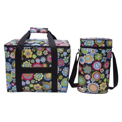 Chill Out! 30-Can Floral Print Wine Tote and Cooler Set