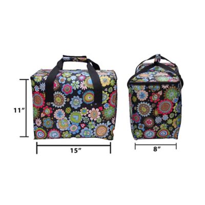 Image showing 5 th Chill Out! 30-Can Floral Print Wine Tote and Soft-Sided Cooler Set