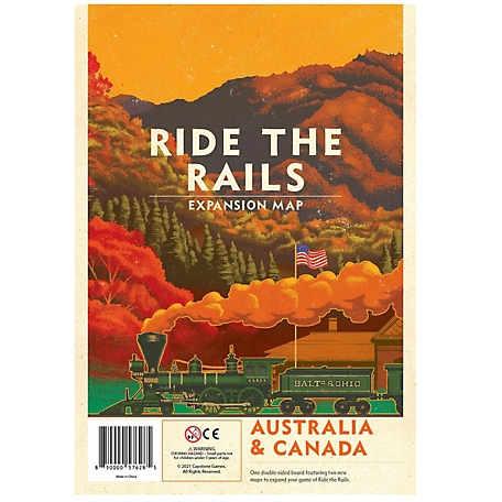 Capstone Games Ride the Rails Strategy Board Game Expansion Set, Australia and Canada