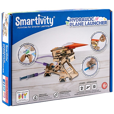 Smartivity Hydraulic Plane Launcher Wooden Model Engineering STEM Learning Toy