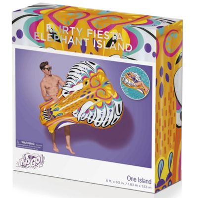 Image showing  Inflatable Flirty Fiesta Elephant Pool/Water/Beach Float, 60 in.