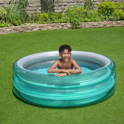 Image showing  H2OGO! Big Metallic 3-Ring Inflatable Pool