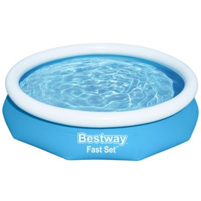 Bestway 10 ft. x 26 in. Fast Set Round Inflatable Pool Set, 57457E