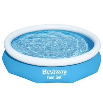 Image showing 7 th Bestway 10 ft. x 26 in. Fast Set Round Inflatable Pool Set