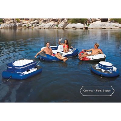 Image showing 6 th Intex Red River Run 1 Inflatable Water Float, Fire Edition, 220 lb. Capacity