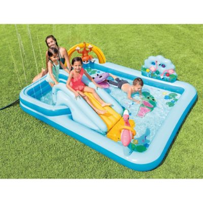 Image showing  8 ft. x 6.6 ft. 1 in. Jungle Adventure Inflatable Pool Play Center