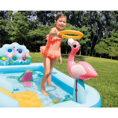 Image showing  8 ft. x 6.6 ft. 1 in. Jungle Adventure Inflatable Pool Play Center