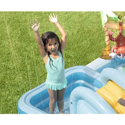 Image showing  8 ft. x 6.6 ft. 1 in. Jungle Adventure Inflatable Pool Play Center