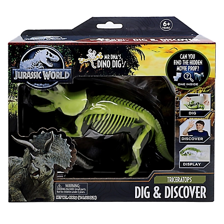Jurassic World Mr DNA's Dino Dig Discover Toy, Triceratops