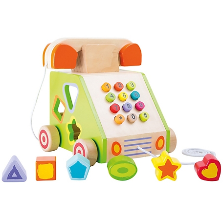 Legler Small Foot Wooden Toys Telephone Shape Sorter, For Ages 12+ Months