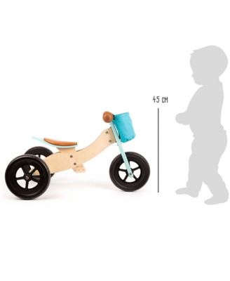 Image showing  Small Foot Wooden Toys Unisex 2-in-1 Training Balance Bike/Trike, Max Blue, for Ages 12+ Months