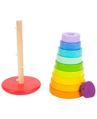 Image showing  Small Foot Wooden Toys Large Stacking Rainbow Tower