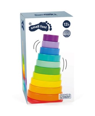 Image showing  Small Foot Wooden Toys Large Stacking Rainbow Tower