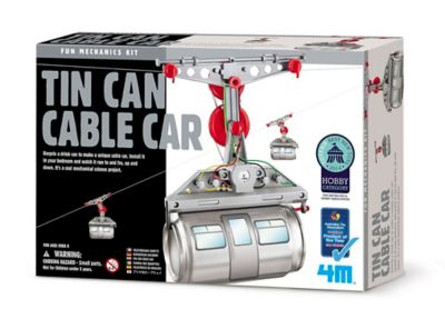 4M Tin Can Cable Car Science Kit, STEM