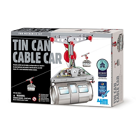 4M Tin Can Cable Car Science Kit, STEM