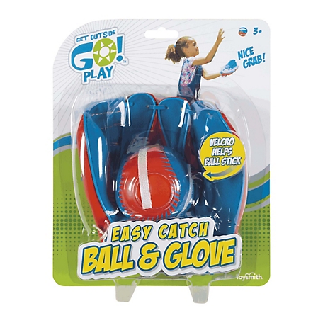 Toysmith Get Outside Go! Super Sport Easy Catch Ball and Glove Set, Packaging May Vary