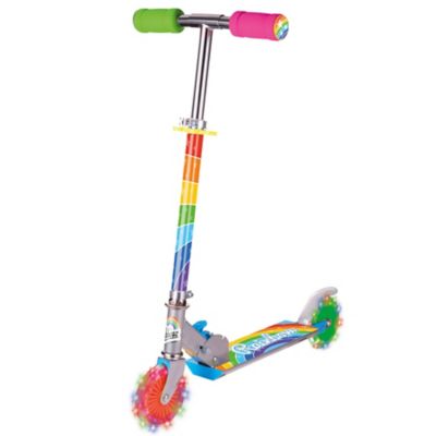 Ozbozz Rainbow Foldable Scooter with Light-Up Wheels, For Ages 5+
