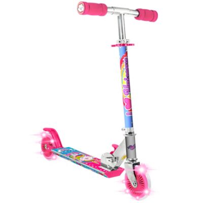 Ozbozz Unicorn Magical Sparkles Foldable Scooter with Light-Up Wheels, For Ages 5+