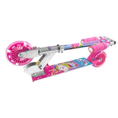 Image showing  Unicorn Magical Sparkles Foldable Scooter with Light-Up Wheels, For Ages 5+