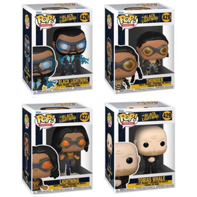 Image showing  POP! DC Black Lightning Vinyl Figure Collector's Set, Includes Black Lightning, Thunder, Lightning and Tobias Whale