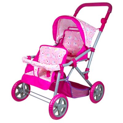 Lissi Colorful Twin Baby Doll Pram