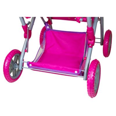 Image showing  Colorful Twin Baby Doll Pram