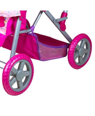 Image showing  Colorful Twin Baby Doll Pram