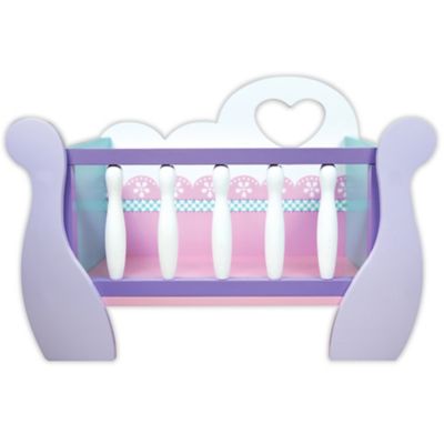 Image showing 5 th Lissi Wooden Baby Doll Cradle