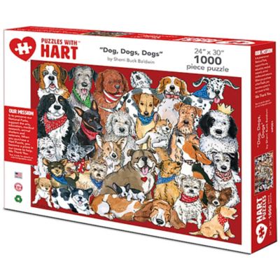 Hart Puzzles 1,000 pc. Dogs by Sherri Buck Baldwin Jigsaw Puzzle, 24 in. x 30 in.