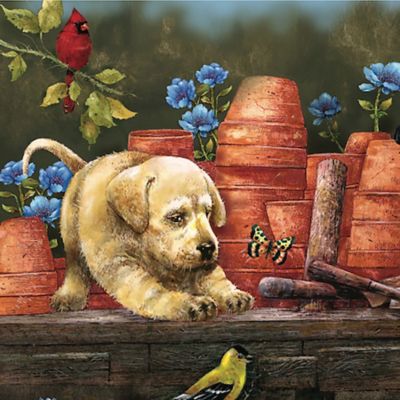 Image showing  1,000 pc. Puppies at Play by Bob Giordano Jigsaw Puzzle, 24 in. x 30 in.