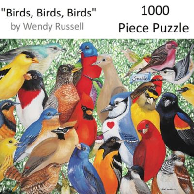 Image showing  1,000 pc. Birds by Wendy Russell Jigsaw Puzzle, 24 in. x 30 in.