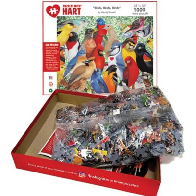 Image showing  1,000 pc. Birds by Wendy Russell Jigsaw Puzzle, 24 in. x 30 in.