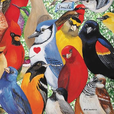Image showing  1,000 pc. Birds by Wendy Russell Jigsaw Puzzle, 24 in. x 30 in.
