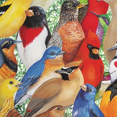Image showing  1,000 pc. Birds by Wendy Russell Jigsaw Puzzle, 24 in. x 30 in.
