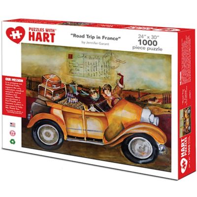 Hart Puzzles 1,000 pc. Road Trip in France by Jennifer Garant Jigsaw Puzzle, 24 in. x 30 in.