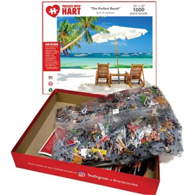Image showing  1,000 pc. The Perfect Beach by O W Lawrence Jigsaw Puzzle, 24 in. x 30 in.