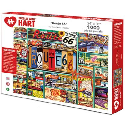 Hart Puzzles 1,000 pc. Route 66 by Kate Ward Thacker Jigsaw Puzzle, 24 in. x 30 in.