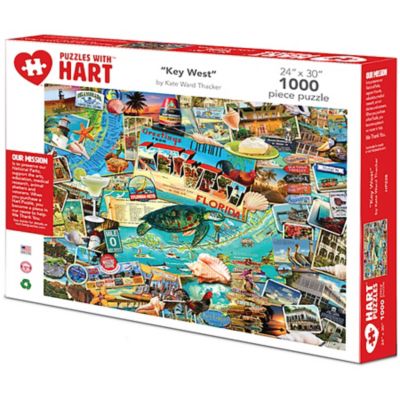 Hart Puzzles 1,000 pc. Key West by Kate Ward Thacker Jigsaw Puzzle, 24 in. x 30 in.