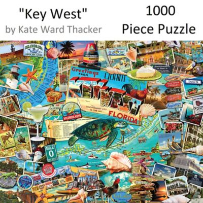 Image showing  1,000 pc. Key West by Kate Ward Thacker Jigsaw Puzzle, 24 in. x 30 in.
