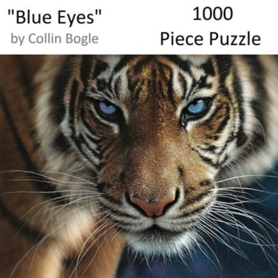 Image showing  1,000 pc. Blue Eyes Tiger by Colin Bogle Jigsaw Puzzle, 24 in. x 30 in.