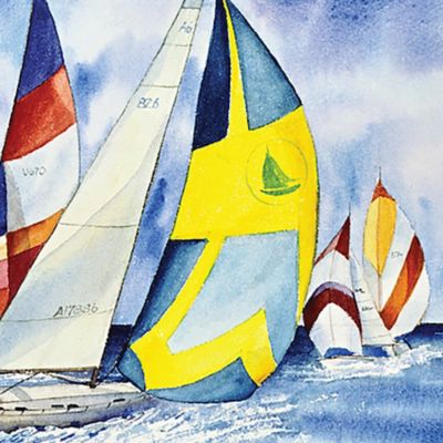 Image showing  1,000 pc. Sailboats by Kathleen Parr Mckenna Jigsaw Puzzle, 24 in. x 30 in.