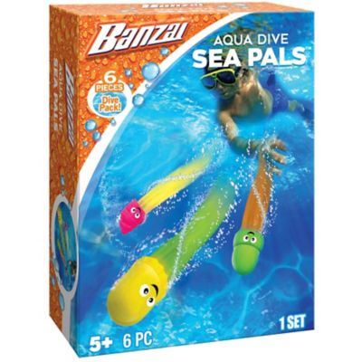 Banzai 6 pc. Aqua Dive Sea Pals Water/Pool Toy Dive Set