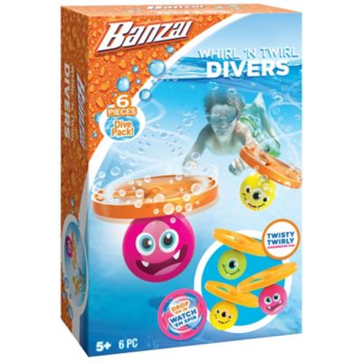 Banzai 6 pc. Whirl 'N Twirl Water/Pool Toy Dive Set