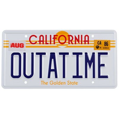 Doctor Collector Collectable Outatime Back to the Future License Plate Replica