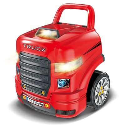 The Bubble Factory Ltd Truck Mechanic Engine Workshop, Red, Cool Take Apart and Rebuild Engine with Remote Car Key Best toy for a 4-year-old boy