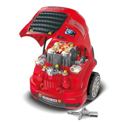Image showing  Truck Mechanic Engine Workshop, Red, Cool Take Apart and Rebuild Engine with Remote Car Key