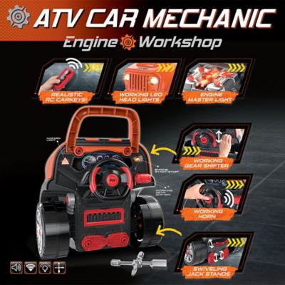 Image showing  ATV Car Mechanic Engine Workshop, Orange, Cool Take Apart and Rebuild Engine, Remote Car Key