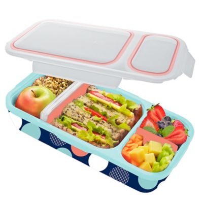 Image showing  Bento Switch Up Leakproof Insulated Lunch Box with Bottle and Adjustable Dividers, Navy